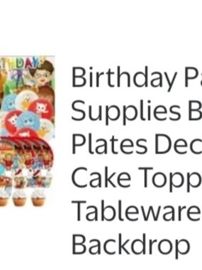 Birthday Party Supplies Balloons Tableware Backdrop Set LOT - DANIEL THE TIGER